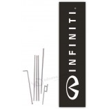 Cobb Promo Infiniti (Black) Rectangle Boomer Flag with Complete 15ft Pole kit and Ground Spike