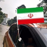 30x45 cm custom polyester iran Car window flags with plastic pole