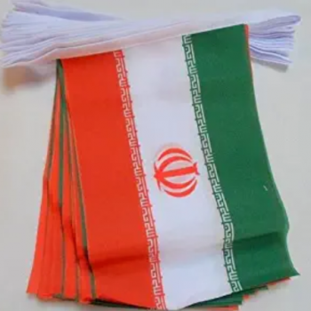 promotional iran bunting flag polyester iranian string flag