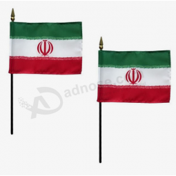 Fan Cheering Polyester National Country Iran Hand Held Flag