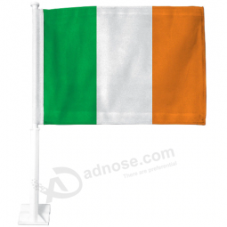 Factory selling polyester printed Ireland car window flag