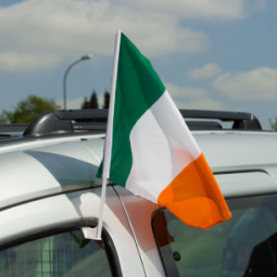 Outdoor polyester Ireland Irish national car window flag