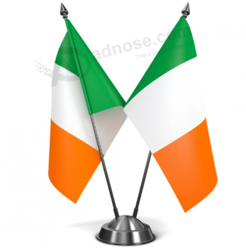 Custom polyester Ireland table meeting desk flag