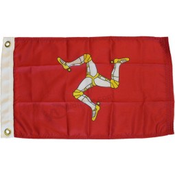 isle of Man - 12 in x 18 in nylon world flag