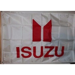 NEW ISUZU FLAG Banner 3-1/2' x 2-1/2' Gas Oil Car Automobile Logo