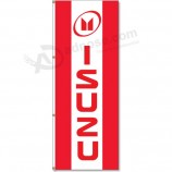 Wholesale custom high quality 3x8 ft. Vertical Isuzu Logo Flag
