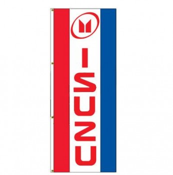 isuzu logo vertical nylon banner flag