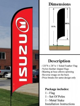 Wholesale custom 10' Feather Flag Kit - ISUZU - (Full Kit) with high quality