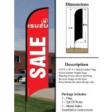 Wholesale custom high quality 10' Feather Flag Kit - ISUZU - SALE (Full Kit)