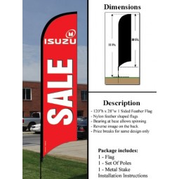 Wholesale custom high quality 10' Feather Flag Kit - ISUZU - SALE (Full Kit)