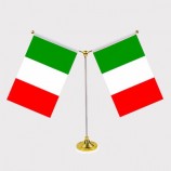 wholesale custom polyester italy desk flag with metal stand