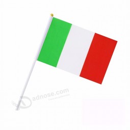 Fans Flag Italy Hand Held Wave National Country Flag