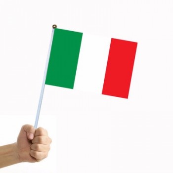 promotional sport fans italy stick hand flag with high quality