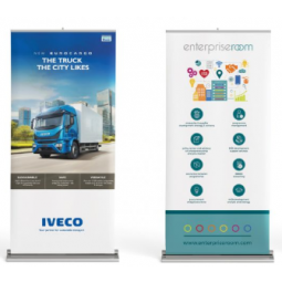 iveco display stand roll Up vertical iveco advertising banner poster