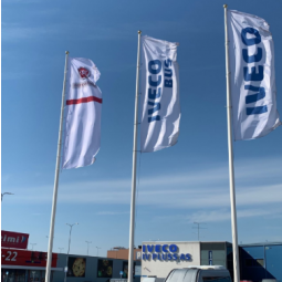 Custom Printing Pole Flag for Iveco Advertising