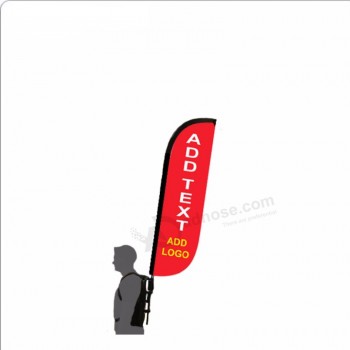 Top high quality walking advertising feather backpack flag banner