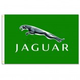 Home King Jaguar Green Flags Banner 3X5FT 100% Polyester,Canvas Head with Metal Grommet