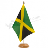 wholesale polyester Jamaica desk flag with metal stand