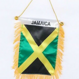Hot selling Jamaica national car hanging tassel flag