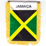 Polyester National car mirror hanging Jamaica flag