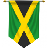 Indoor decorative polyester Jamaica pennant flag custom