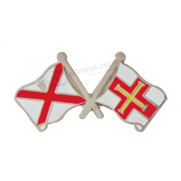 channel islands guernsey and jersey friendship flag Pin badge