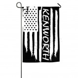 hoosunflagrbfa 미국 국기 켄 워스 마당 플래그 파티오 정원 플래그 야외 배너 12x18 인치