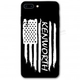 affueldo bandera americana kenworth iphone 7/8 plus estuche parachoques resistente a caídas funda negra