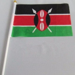 promotion wholesale small kenya hand waving national flag