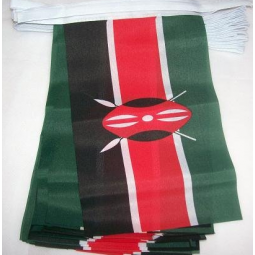 Decorative Mini Polyester Kenya Bunting Banner Flag