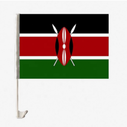Digital Printing Polyester Mini Kenya Flag For Car Window