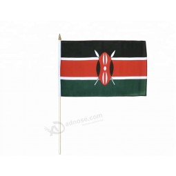 cheap custom polyester kenya hand waving flags