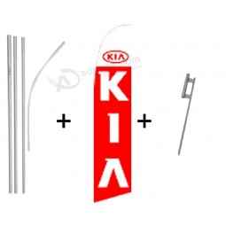 Kia Quantity 3 Super Flag & Pole Kits