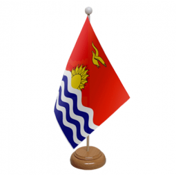 office kiribati table flag /kiribati desk top flag with stand