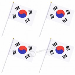 2019 World Cup Cheering Korea Hand Held Flag With Plastic Pole