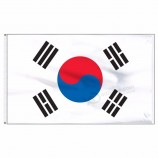 polyester national korea waving flag