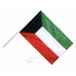 Custom mini waving kuwait flag with wood flagpoles