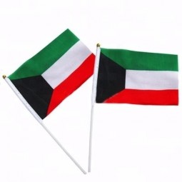 knitted polyester kuwait country hand waving flags