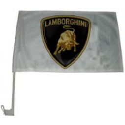 Sublimation printing custom car window Lamborghini logo flag
