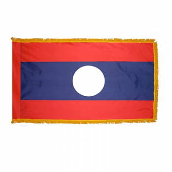 indoor polyester country laos national tassel flag