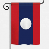 Sublimation printing small size garden decorative Laos flag with pole