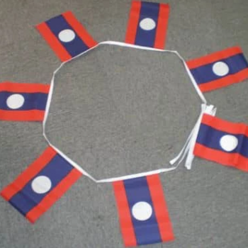 8 meters string rectangle laos bunting flags for event