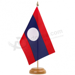 Hot selling Laos table top meeting flag pole stand sets