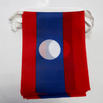 Decorative Mini Polyester Laos Bunting Banner Flag