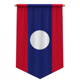 Decorative Laos national Pennant flag for hanging