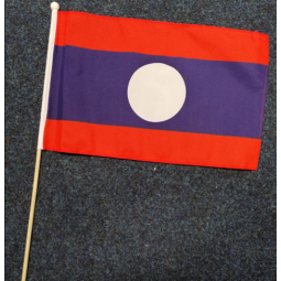 Hot Selling Laos Sticks Flag National 10x15cm Size