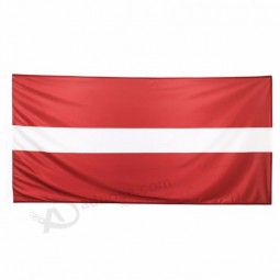Custom Made Digital Printing Polyester Fabric Country Latvia Flag