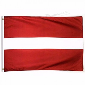 2019 Latvia National Flag 3x5 FT 90X150CM Banner 100D Polyester Custom flag metal Grommet