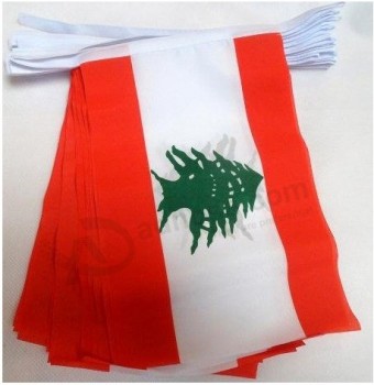 decorative lebanon national string flag bunting