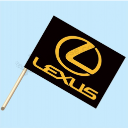 Car racing polyester lexus hand waving flag custom